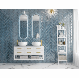 Płytka ścienna Como structure blue glossy 10x30 Golden Tile gat. I